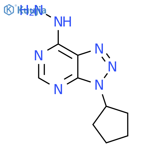 3-cyclopentyl-7-hydrazinyl-3H-1,2,3triazolo4,5-dpyrimidine structure