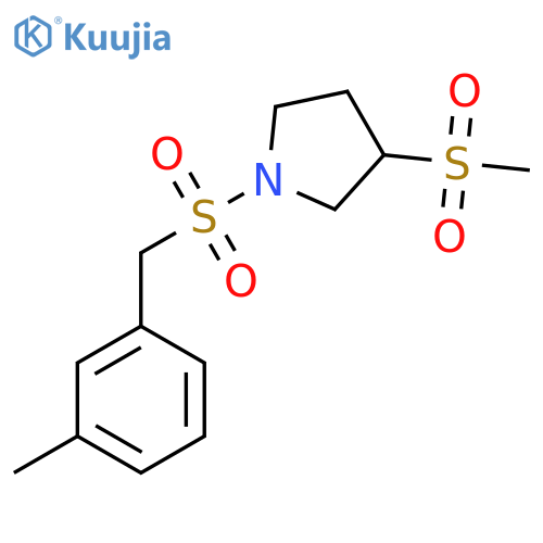 3-methanesulfonyl-1-(3-methylphenyl)methanesulfonylpyrrolidine structure