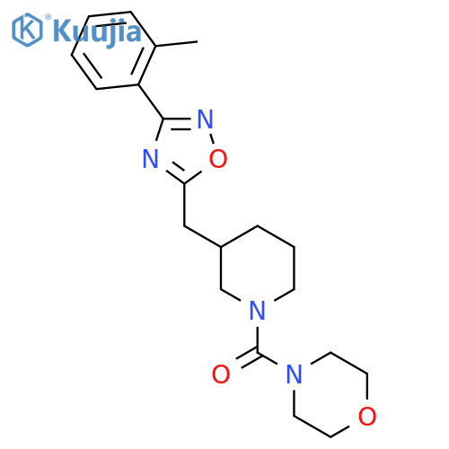 4-(3-{[3-(2-methylphenyl)-1,2,4-oxadiazol-5-yl]methyl}piperidine-1-carbonyl)morpholine structure