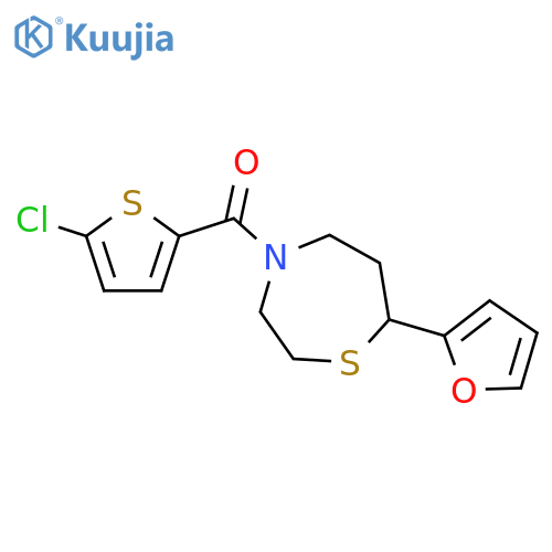 4-(5-chlorothiophene-2-carbonyl)-7-(furan-2-yl)-1,4-thiazepane structure