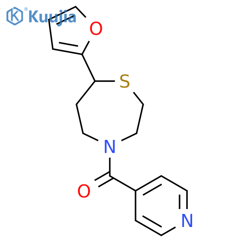 7-(furan-2-yl)-4-(pyridine-4-carbonyl)-1,4-thiazepane structure
