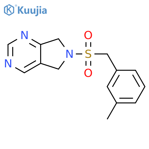 6-(3-methylphenyl)methanesulfonyl-5H,6H,7H-pyrrolo3,4-dpyrimidine structure