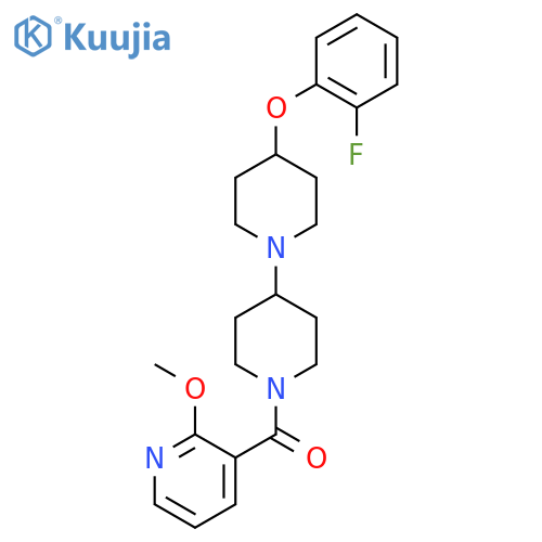 4-(2-fluorophenoxy)-1'-(2-methoxypyridine-3-carbonyl)-1,4'-bipiperidine structure