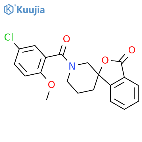 1'-(5-chloro-2-methoxybenzoyl)-3H-spiro[2-benzofuran-1,3'-piperidine]-3-one structure