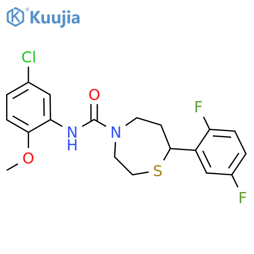 N-(5-chloro-2-methoxyphenyl)-7-(2,5-difluorophenyl)-1,4-thiazepane-4-carboxamide structure
