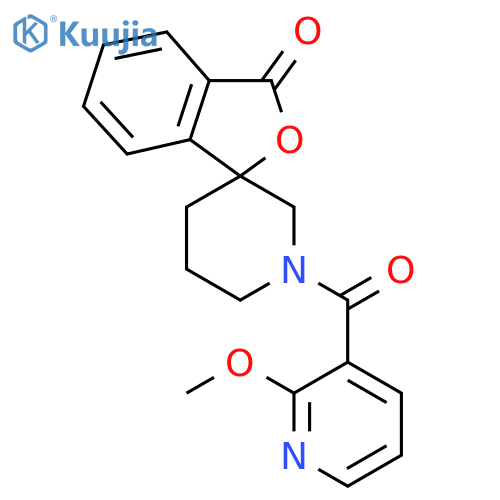 1'-(2-methoxypyridine-3-carbonyl)-3H-spiro2-benzofuran-1,3'-piperidine-3-one structure