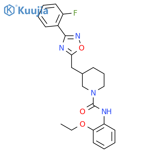 N-(2-ethoxyphenyl)-3-{[3-(2-fluorophenyl)-1,2,4-oxadiazol-5-yl]methyl}piperidine-1-carboxamide structure