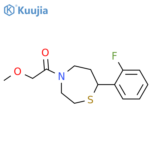 1-[7-(2-fluorophenyl)-1,4-thiazepan-4-yl]-2-methoxyethan-1-one structure