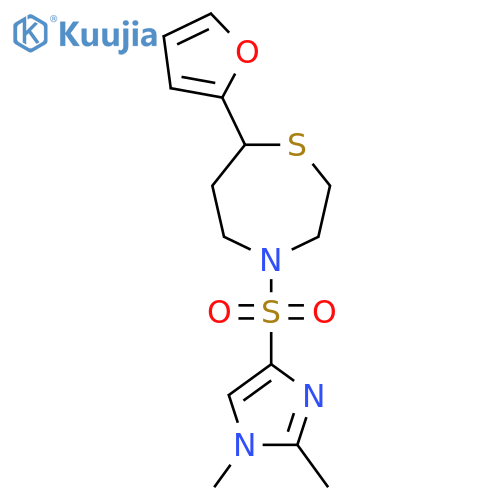 4-[(1,2-dimethyl-1H-imidazol-4-yl)sulfonyl]-7-(furan-2-yl)-1,4-thiazepane structure