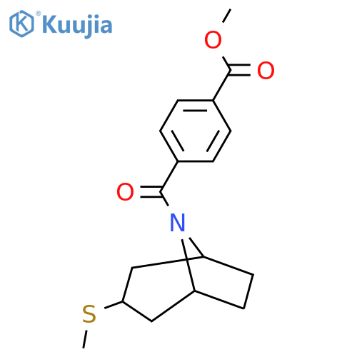 methyl 4-3-(methylsulfanyl)-8-azabicyclo3.2.1octane-8-carbonylbenzoate structure