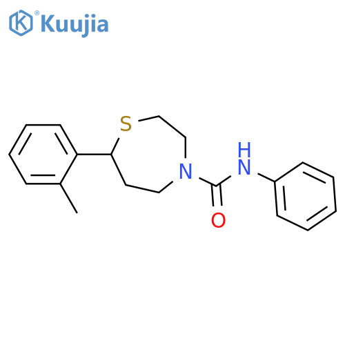 7-(2-methylphenyl)-N-phenyl-1,4-thiazepane-4-carboxamide structure