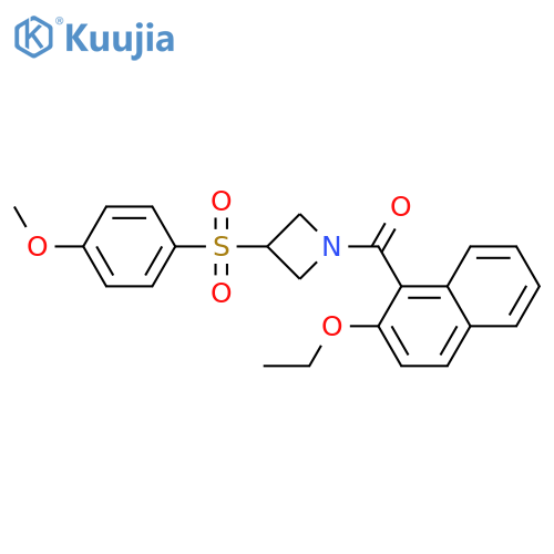 1-(2-ethoxynaphthalene-1-carbonyl)-3-(4-methoxybenzenesulfonyl)azetidine structure