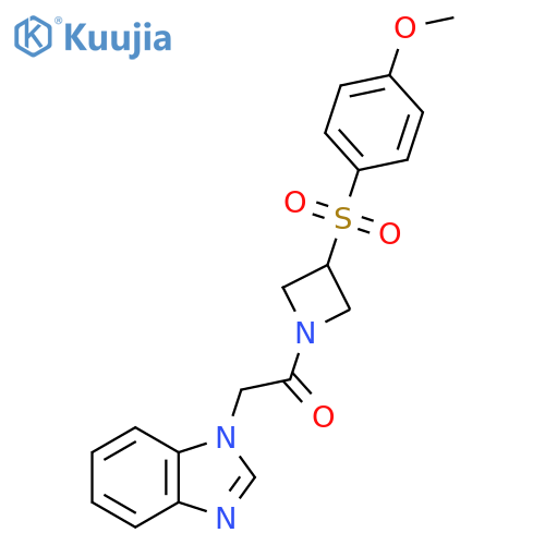2-(1H-1,3-benzodiazol-1-yl)-1-3-(4-methoxybenzenesulfonyl)azetidin-1-ylethan-1-one structure