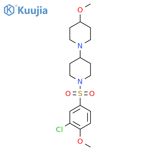 1'-(3-chloro-4-methoxybenzenesulfonyl)-4-methoxy-1,4'-bipiperidine structure