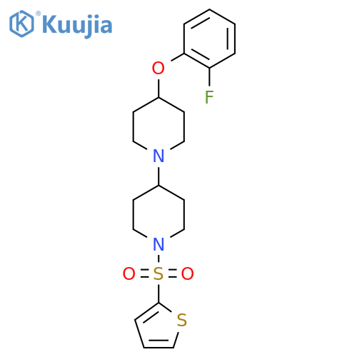 4-(2-fluorophenoxy)-1'-(thiophene-2-sulfonyl)-1,4'-bipiperidine structure