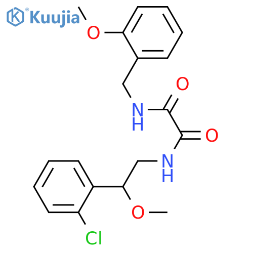N'-[2-(2-chlorophenyl)-2-methoxyethyl]-N-[(2-methoxyphenyl)methyl]oxamide structure