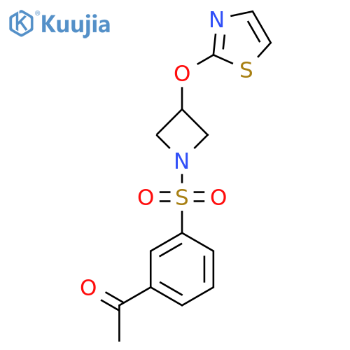 1-(3-((3-(Thiazol-2-yloxy)azetidin-1-yl)sulfonyl)phenyl)ethanone structure