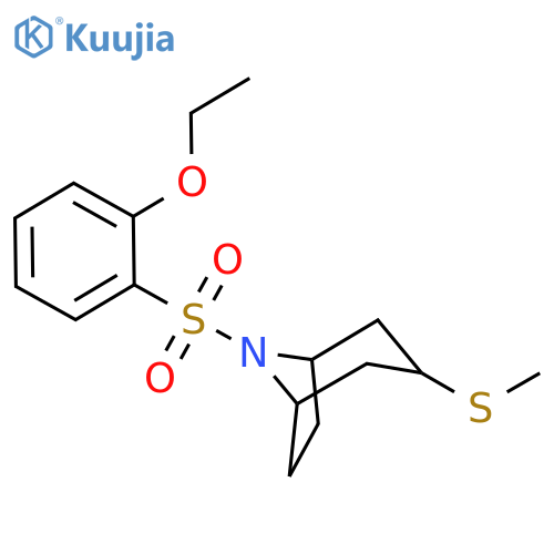 8-(2-ethoxybenzenesulfonyl)-3-(methylsulfanyl)-8-azabicyclo[3.2.1]octane structure
