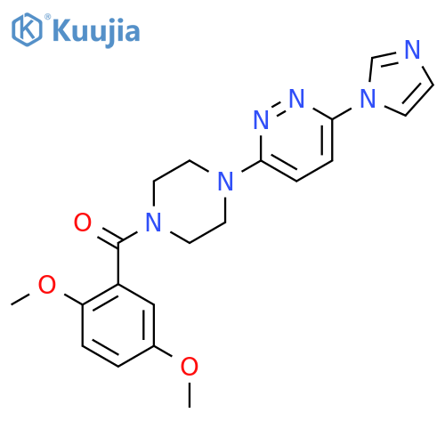 3-4-(2,5-dimethoxybenzoyl)piperazin-1-yl-6-(1H-imidazol-1-yl)pyridazine structure