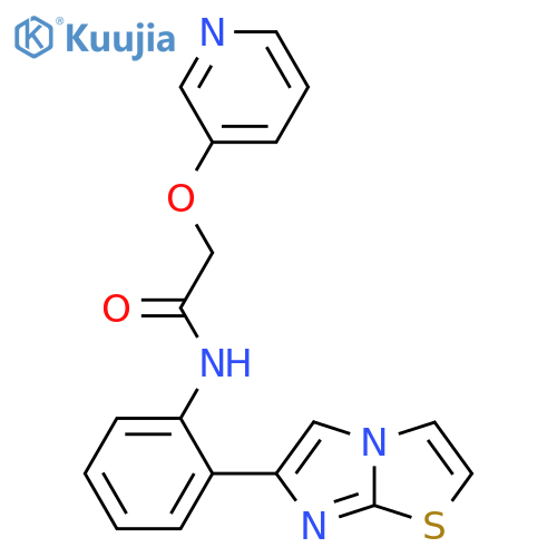 N-(2-(imidazo[2,1-b]thiazol-6-yl)phenyl)-2-(pyridin-3-yloxy)acetamide structure