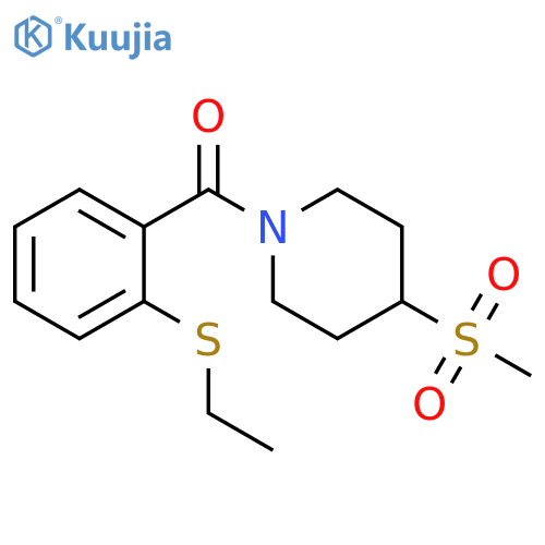 1-[2-(ethylsulfanyl)benzoyl]-4-methanesulfonylpiperidine structure