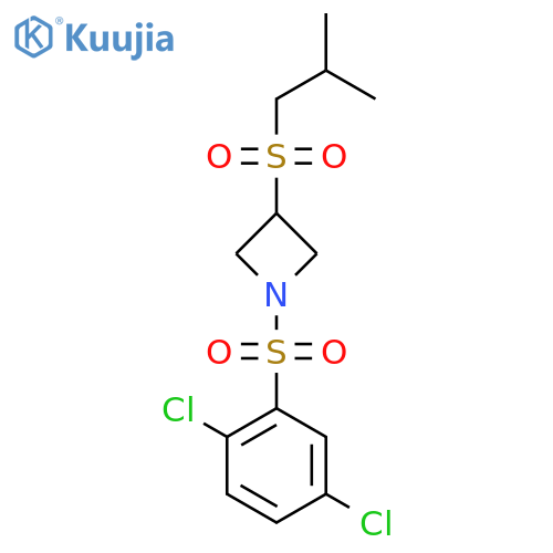 1-(2,5-dichlorobenzenesulfonyl)-3-(2-methylpropanesulfonyl)azetidine structure