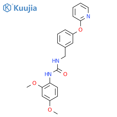 3-(2,4-dimethoxyphenyl)-1-{3-(pyridin-2-yloxy)phenylmethyl}urea structure