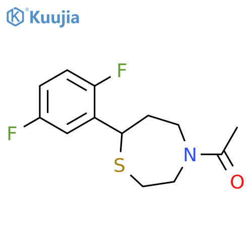 1-[7-(2,5-difluorophenyl)-1,4-thiazepan-4-yl]ethan-1-one structure