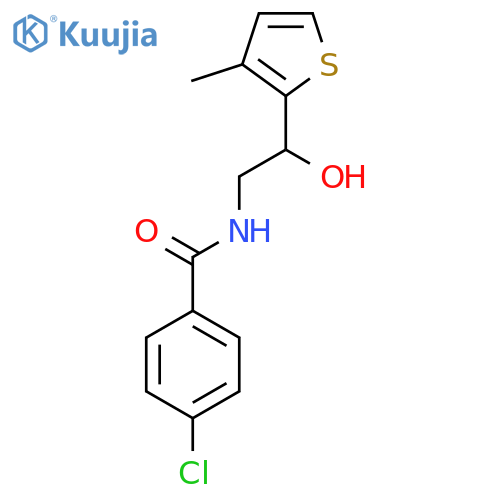 4-chloro-N-2-hydroxy-2-(3-methylthiophen-2-yl)ethylbenzamide structure