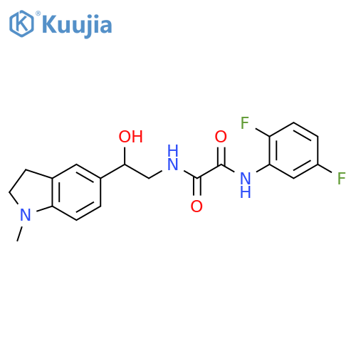 N'-(2,5-difluorophenyl)-N-2-hydroxy-2-(1-methyl-2,3-dihydro-1H-indol-5-yl)ethylethanediamide structure