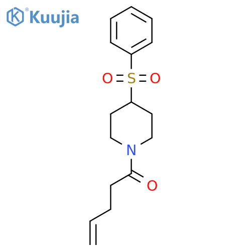 1-4-(benzenesulfonyl)piperidin-1-ylpent-4-en-1-one structure