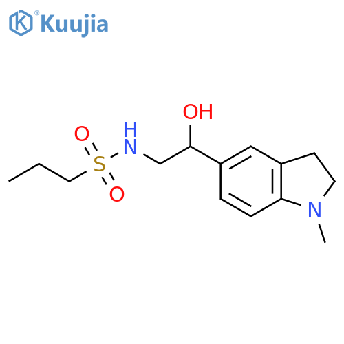 N-2-hydroxy-2-(1-methyl-2,3-dihydro-1H-indol-5-yl)ethylpropane-1-sulfonamide structure