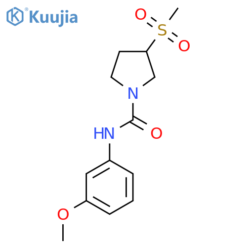 3-methanesulfonyl-N-(3-methoxyphenyl)pyrrolidine-1-carboxamide structure