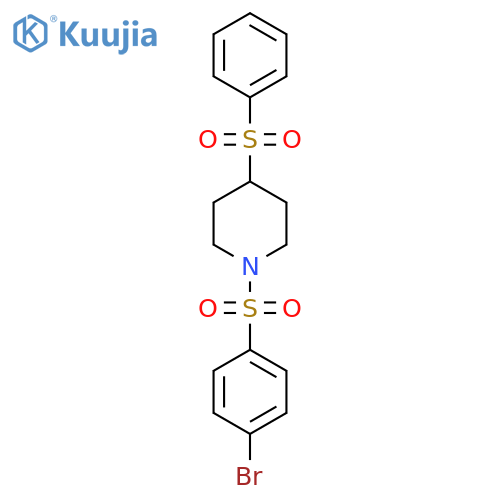 4-(benzenesulfonyl)-1-(4-bromobenzenesulfonyl)piperidine structure