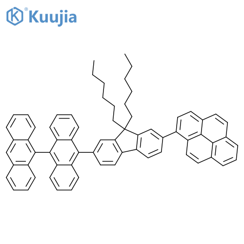 1-(7-(9,9'-Bianthracen-10-yl)-9,9-dihexyl-9h-fluoren-2-yl)pyrene structure
