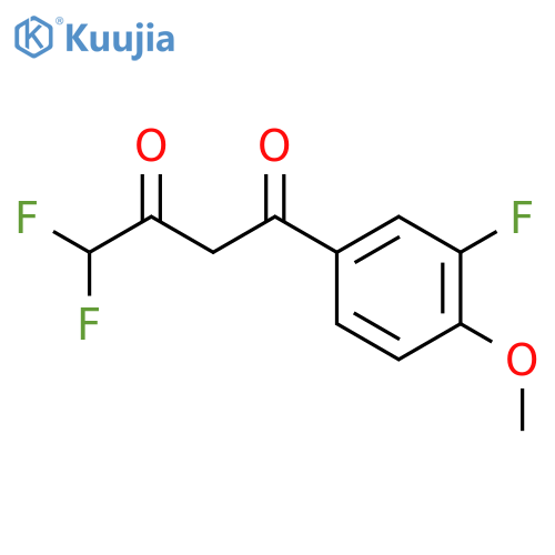 4,4-Difluoro-1-(3-fluoro-4-methoxyphenyl)butane-1,3-dione structure