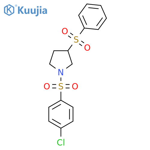 3-(benzenesulfonyl)-1-(4-chlorobenzenesulfonyl)pyrrolidine structure