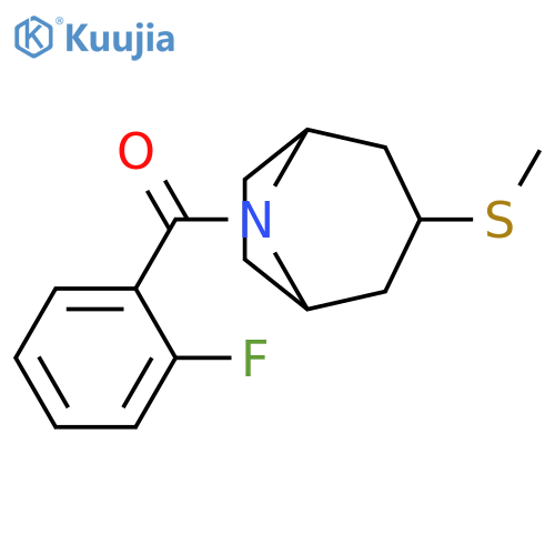 8-(2-fluorobenzoyl)-3-(methylsulfanyl)-8-azabicyclo3.2.1octane structure