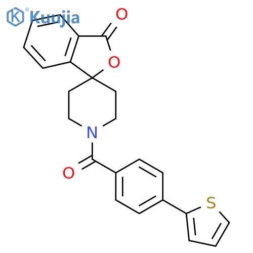 1'-4-(thiophen-2-yl)benzoyl-3H-spiro2-benzofuran-1,4'-piperidine-3-one structure