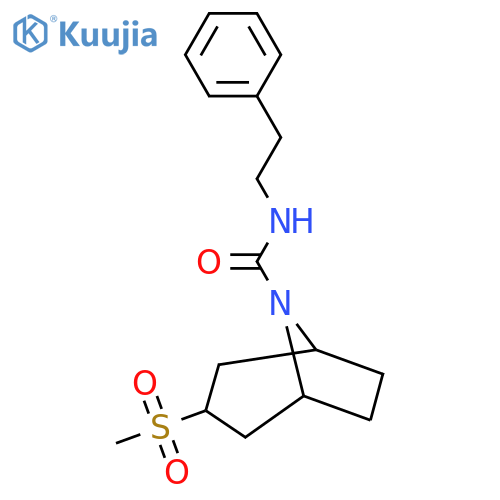 3-methanesulfonyl-N-(2-phenylethyl)-8-azabicyclo3.2.1octane-8-carboxamide structure