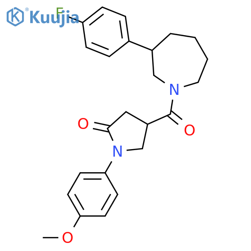 4-[3-(4-fluorophenyl)azepane-1-carbonyl]-1-(4-methoxyphenyl)pyrrolidin-2-one structure