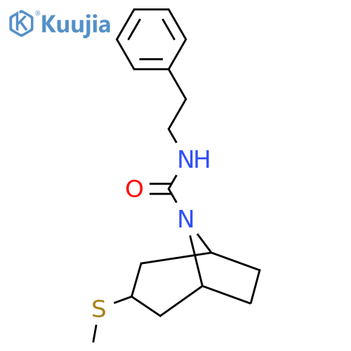 3-(methylsulfanyl)-N-(2-phenylethyl)-8-azabicyclo3.2.1octane-8-carboxamide structure
