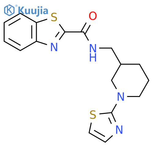 N-((1-(thiazol-2-yl)piperidin-3-yl)methyl)benzo[d]thiazole-2-carboxamide structure