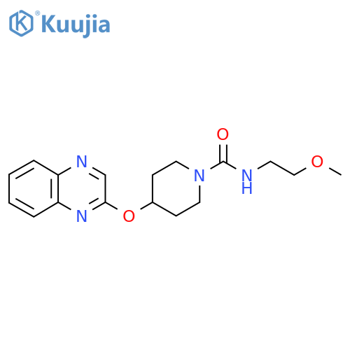 N-(2-methoxyethyl)-4-(quinoxalin-2-yloxy)piperidine-1-carboxamide structure