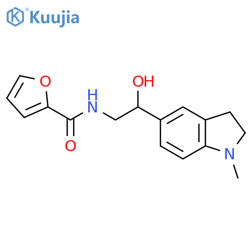 N-2-hydroxy-2-(1-methyl-2,3-dihydro-1H-indol-5-yl)ethylfuran-2-carboxamide structure