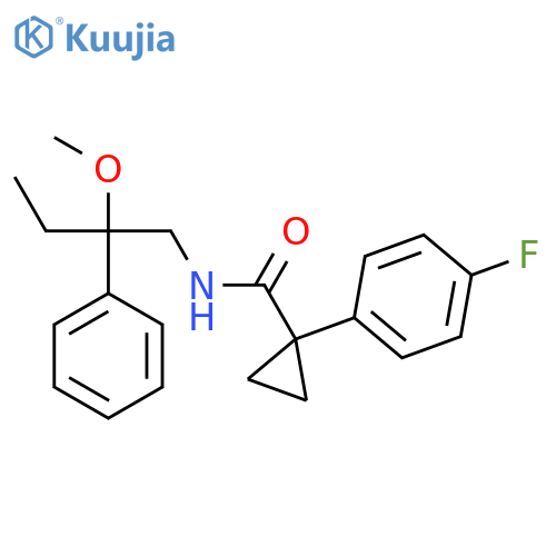 1-(4-fluorophenyl)-N-(2-methoxy-2-phenylbutyl)cyclopropane-1-carboxamide structure
