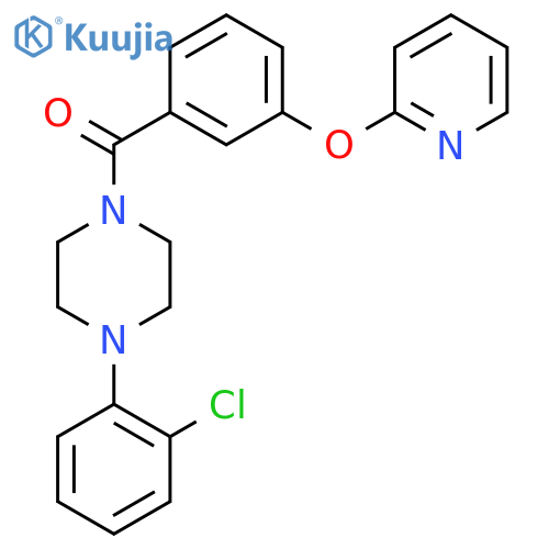 1-(2-chlorophenyl)-4-3-(pyridin-2-yloxy)benzoylpiperazine structure