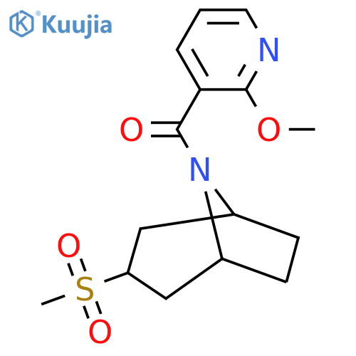 3-methanesulfonyl-8-(2-methoxypyridine-3-carbonyl)-8-azabicyclo3.2.1octane structure