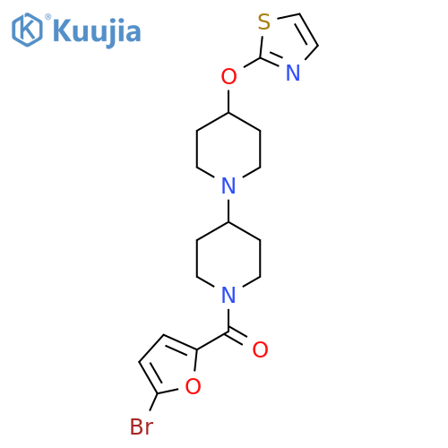1'-(5-bromofuran-2-carbonyl)-4-(1,3-thiazol-2-yloxy)-1,4'-bipiperidine structure