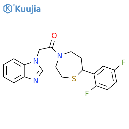 2-(1H-1,3-benzodiazol-1-yl)-1-[7-(2,5-difluorophenyl)-1,4-thiazepan-4-yl]ethan-1-one structure